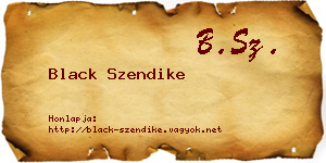 Black Szendike névjegykártya
